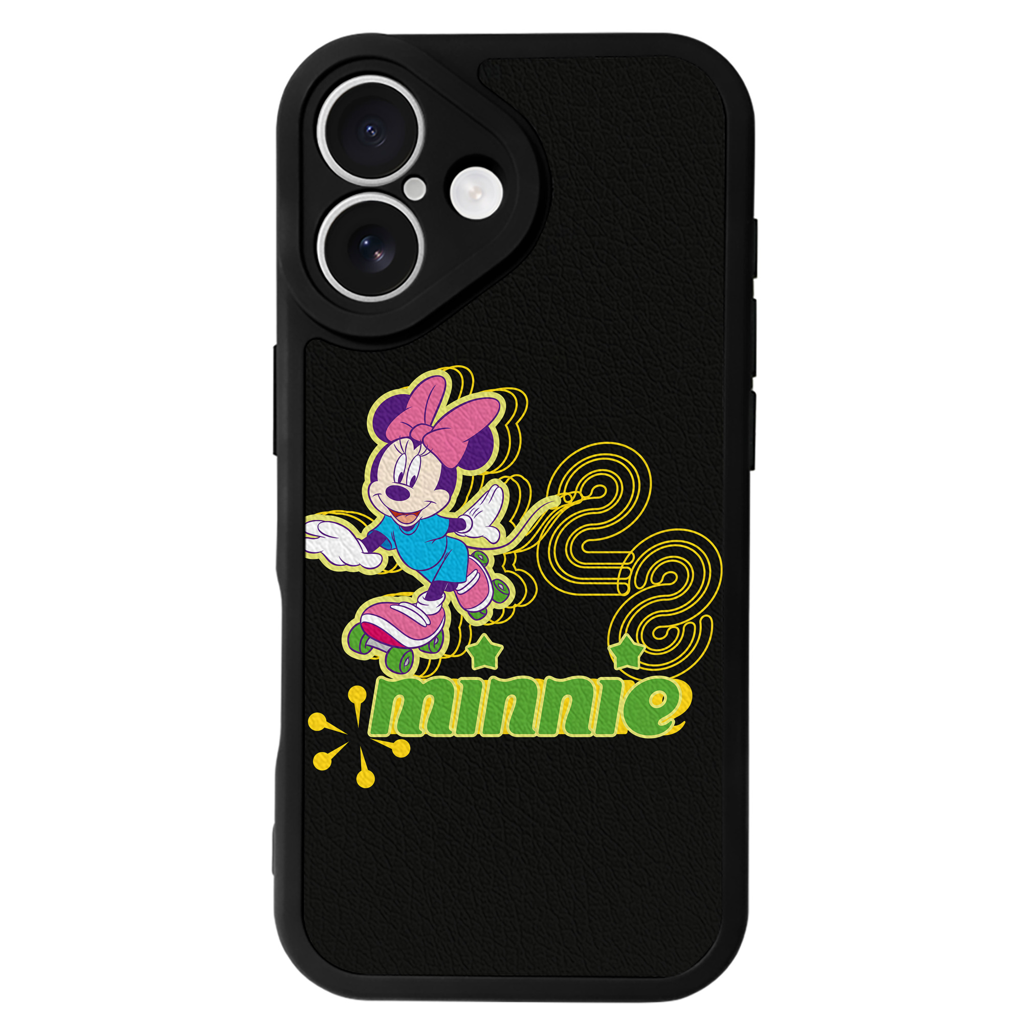 （画像用） ミッキーマウス Mickey Mouse 【iPhone 16シリーズ対応】シリコンスマホケース（レザー調） 材質：シリコン